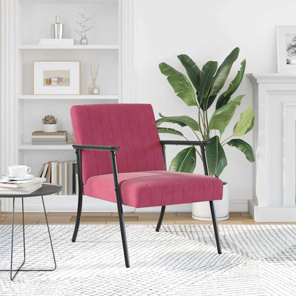fåtölj Vinröd 59 x 75 x 78 cm Sammet