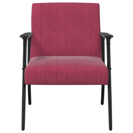 fåtölj Vinröd 59 x 75 x 78 cm Sammet