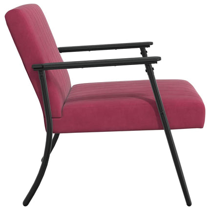 fåtölj Vinröd 59 x 75 x 78 cm Sammet