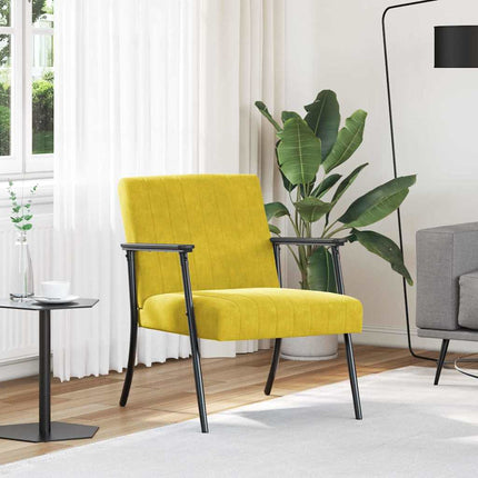 fåtölj Gul 59 x 75 x 78 cm Sammet