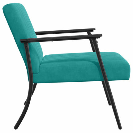 fåtölj Turkos 59 x 75 x 78 cm Sammet