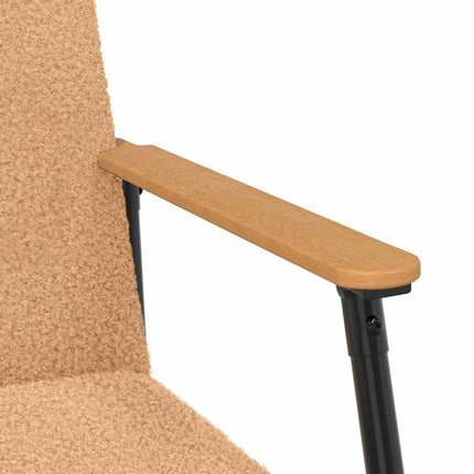 fåtölj Beige Krälsig Ull-liknande Tyg