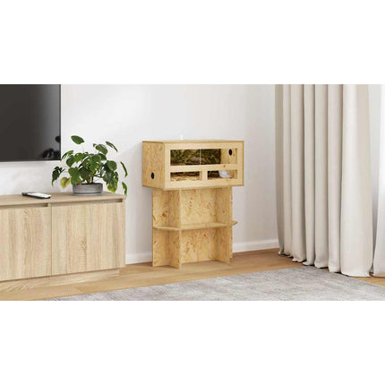 Terrariebas med hylla Brun 60 x 30 x 50 cm OSB