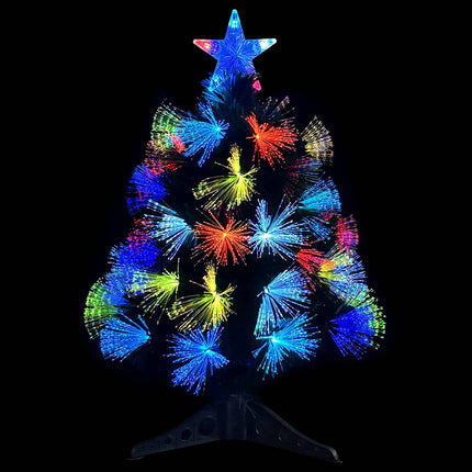 Konstgjord julgran med 50 LED-lampor med stativ Grön 64 cm PVC