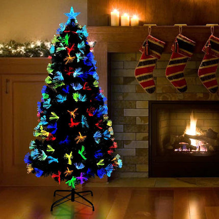 Konstgjord julgran med 120 LED-lampor Grön 120 cm PVC