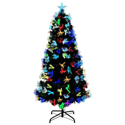 Konstgjord julgran med 160 LED-lampor Grön 150 cm PVC