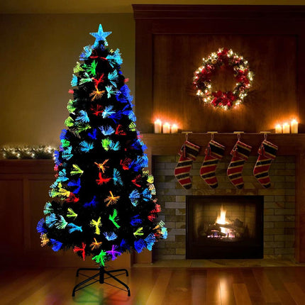 Konstgjord julgran med 210 LED-lampor Grön 180 cm PVC