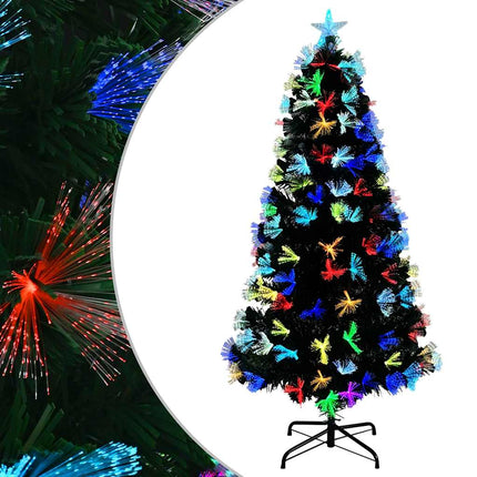 Konstgjord julgran med 210 LED-lampor Grön 180 cm PVC