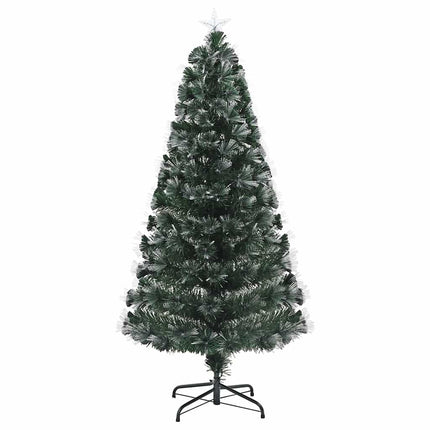 Konstgjord julgran med 210 LED-lampor Grön 180 cm PVC