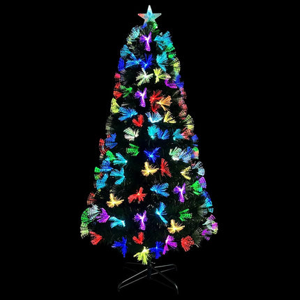 Konstgjord julgran med 210 LED-lampor Grön 180 cm PVC