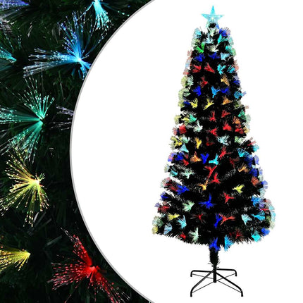 Konstgjord julgran med 250 LED-lampor Grön 210 cm PVC
