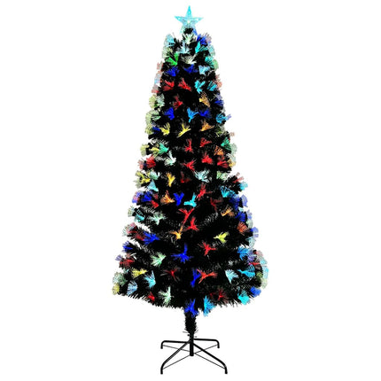 Konstgjord julgran med 250 LED-lampor Grön 210 cm PVC