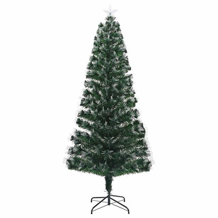 Konstgjord julgran med 300 LED-lampor Grön 240 cm PVC