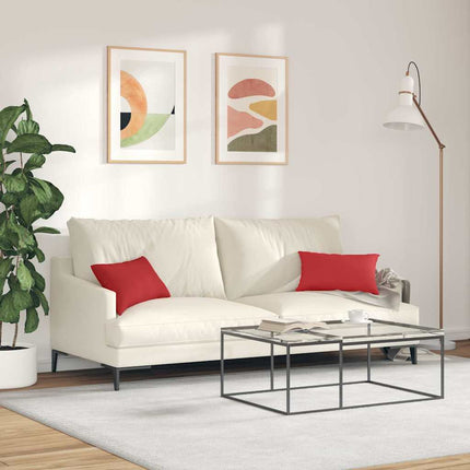 Sofakuddar 2 pcs Röd 50 x 30 cm tyg
