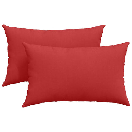 Sofakuddar 2 pcs Röd 50 x 30 cm tyg