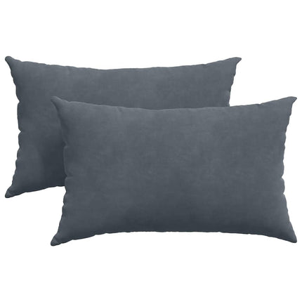 Sofakuddar 2 pcs Mörkgrå 50 x 30 cm Kordread tyg