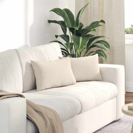 Sofakuddar 2 pcs Beige 50 x 30 cm tyg