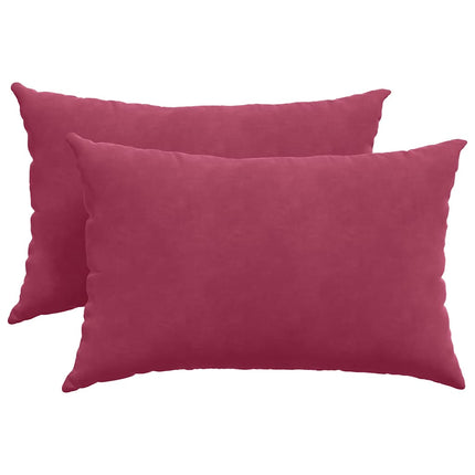 Sofakuddar 2 pcs Vinröd 60 x 40 cm Kordread tyg