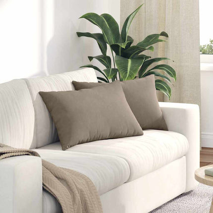 Sofakuddar 2 pcs Taupe 60 x 40 cm tyg