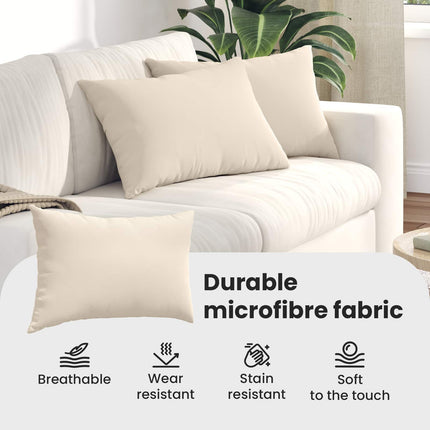 Sofakuddar 2 pcs Beige 60 x 40 cm tyg