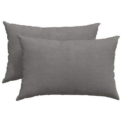 Sofakuddar 2 pcs Ljusgrå 60 x 40 cm Kordread tyg