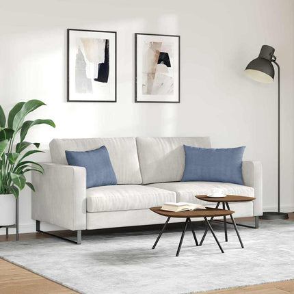 Sofakuddar 2 pcs Blå 60 x 40 cm Kordread tyg