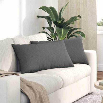 Sofakuddar 2 pcs Mörkgrå 80 x 40 cm tyg