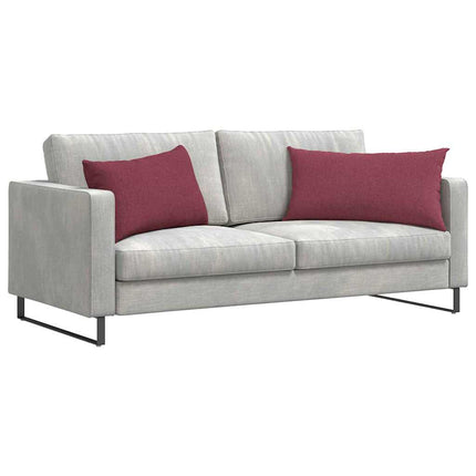 Sofakuddar 2 st tyg Vinröd 80 x 40 cm