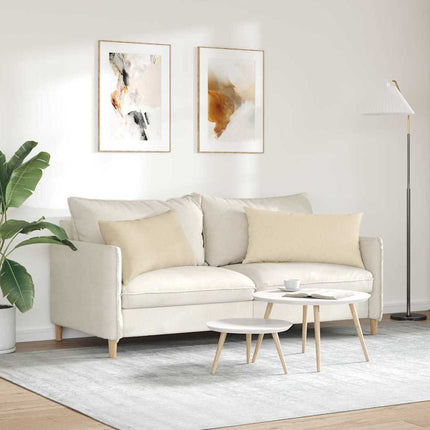 Sofakuddar 2 pcs Kräm 80 x 40 cm tyg