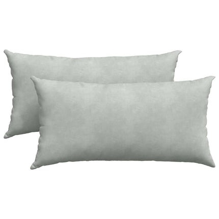Sofakuddar 2 pcs Ljusgrå 80 x 40 cm Kordread tyg