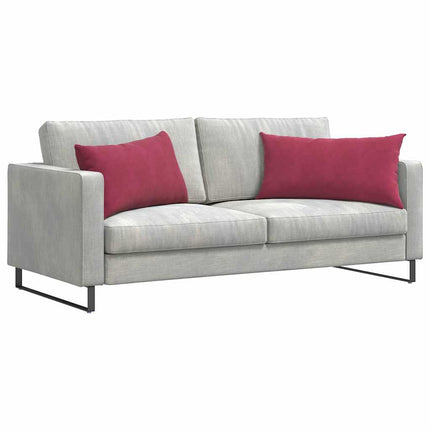 Sofakuddar 2 pcs Vinröd 80 x 40 cm Kordread tyg