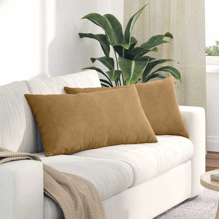 Sofakuddar 2 pcs Brun 80 x 40 cm Kordread tyg
