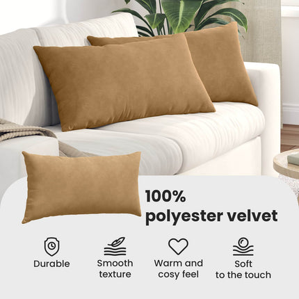 Sofakuddar 2 pcs Brun 80 x 40 cm Kordread tyg