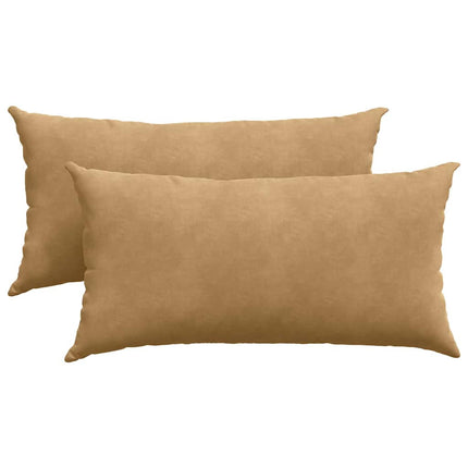 Sofakuddar 2 pcs Brun 80 x 40 cm Kordread tyg