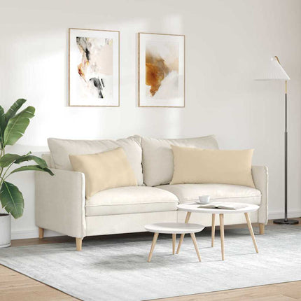 Sofakuddar 2 pcs Kräm 80 x 40 cm tyg