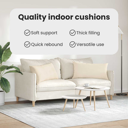 Sofakuddar 2 pcs Beige 80 x 40 cm tyg