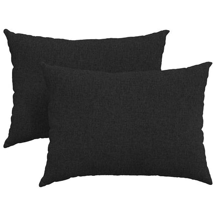 Sofakuddar 2 pcs Svart 70 x 50 cm tyg