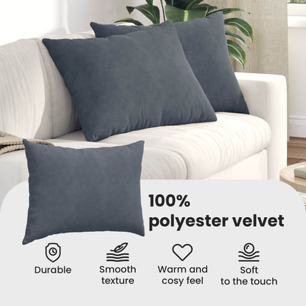 Sofakuddar 2 pcs Mörkgrå 70 x 50 cm Kordread tyg