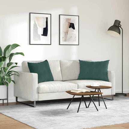 Sofakuddar 2 pcs Mörkgrön 70 x 50 cm Kordread tyg