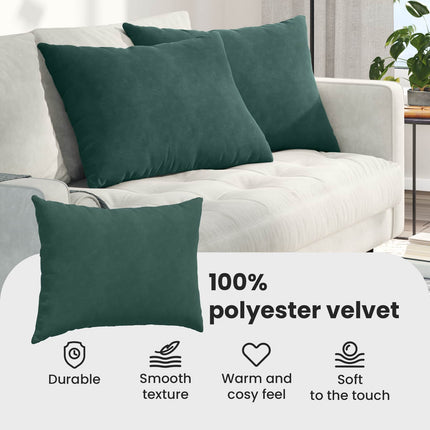Sofakuddar 2 pcs Mörkgrön 70 x 50 cm Kordread tyg