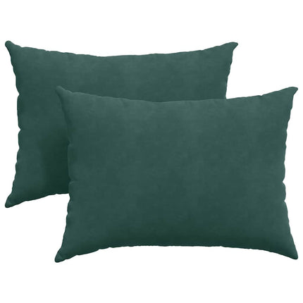 Sofakuddar 2 pcs Mörkgrön 70 x 50 cm Kordread tyg