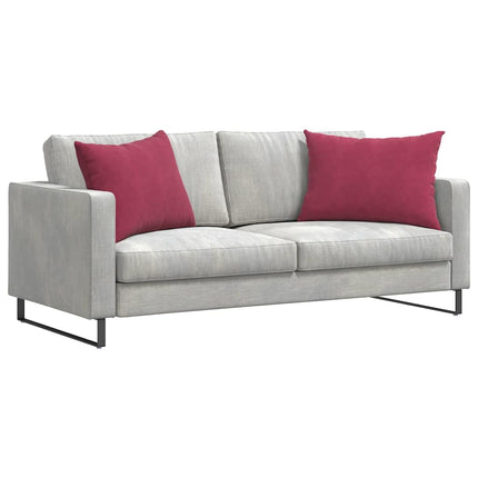 Sofakuddar 2 pcs Vinröd 70 x 50 cm Kordread tyg