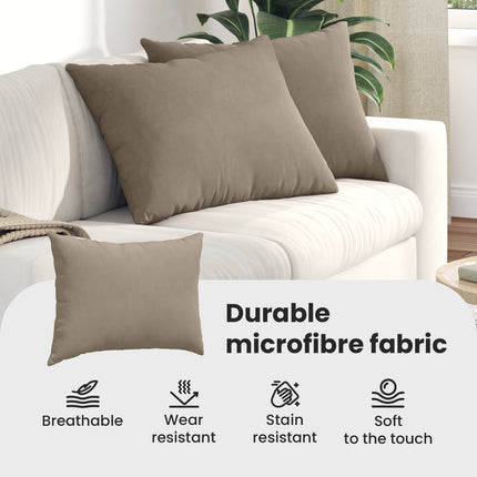 Sofakuddar 2 pcs Taupe 70 x 50 cm tyg
