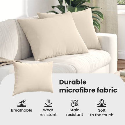 Sofakuddar 2 pcs Beige 70 x 50 cm tyg