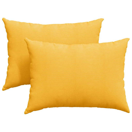 Sofakuddar 2 pcs Ljusgul 70 x 50 cm Kordread tyg