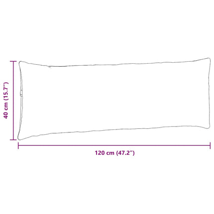 Sofakuddar 2 pcs Svart 120 x 40 cm tyg