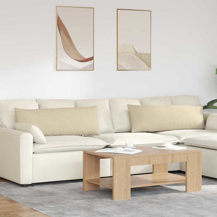 Sofakuddar 2 pcs Kräm 120 x 40 cm tyg