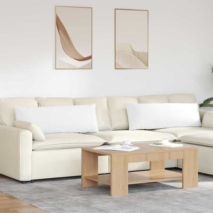 Sofakuddar 2 pcs Vit 120 x 40 cm tyg