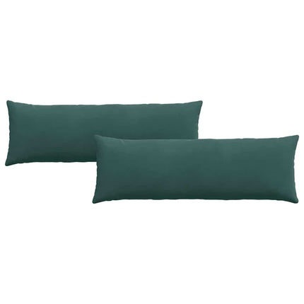 Sofakuddar 2 pcs Mörkgrön 120 x 40 cm Kordread tyg