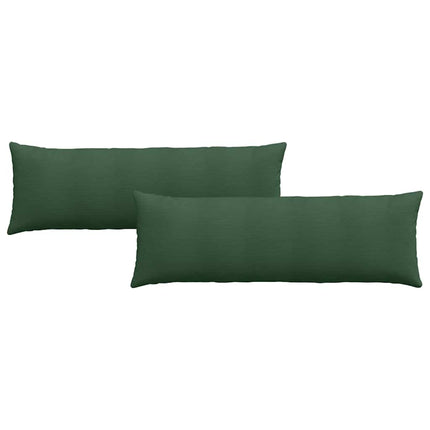 Sofakuddar 2 pcs Mörkgrön 120 x 40 cm Kordread tyg